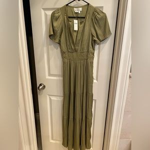Anthropologie The Somerset Maxi Dress in Green size XXS NWT